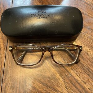 Coach Eyeglasses Frames Only HC 6065 5287 Confetti Light Brown 51 17 135 MM Case